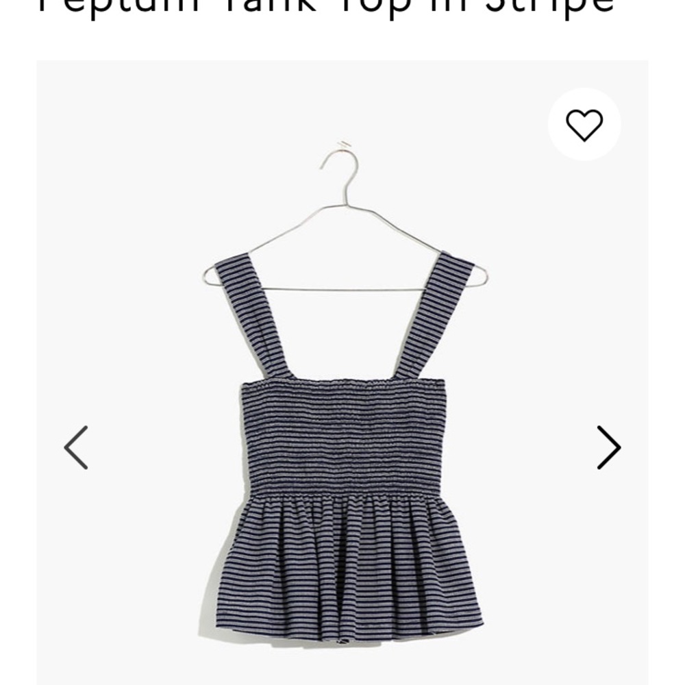 Madewell Texture & Thread Peplum Tank Top